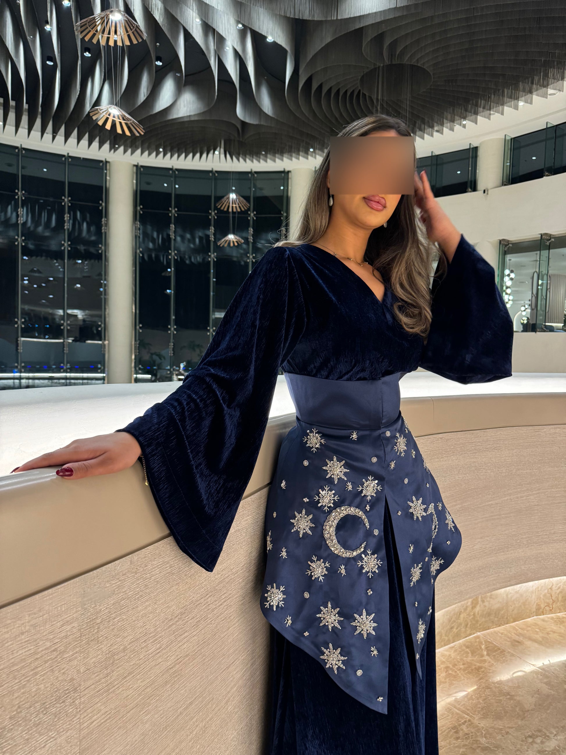 Velvet night sky kaftan R25🌙