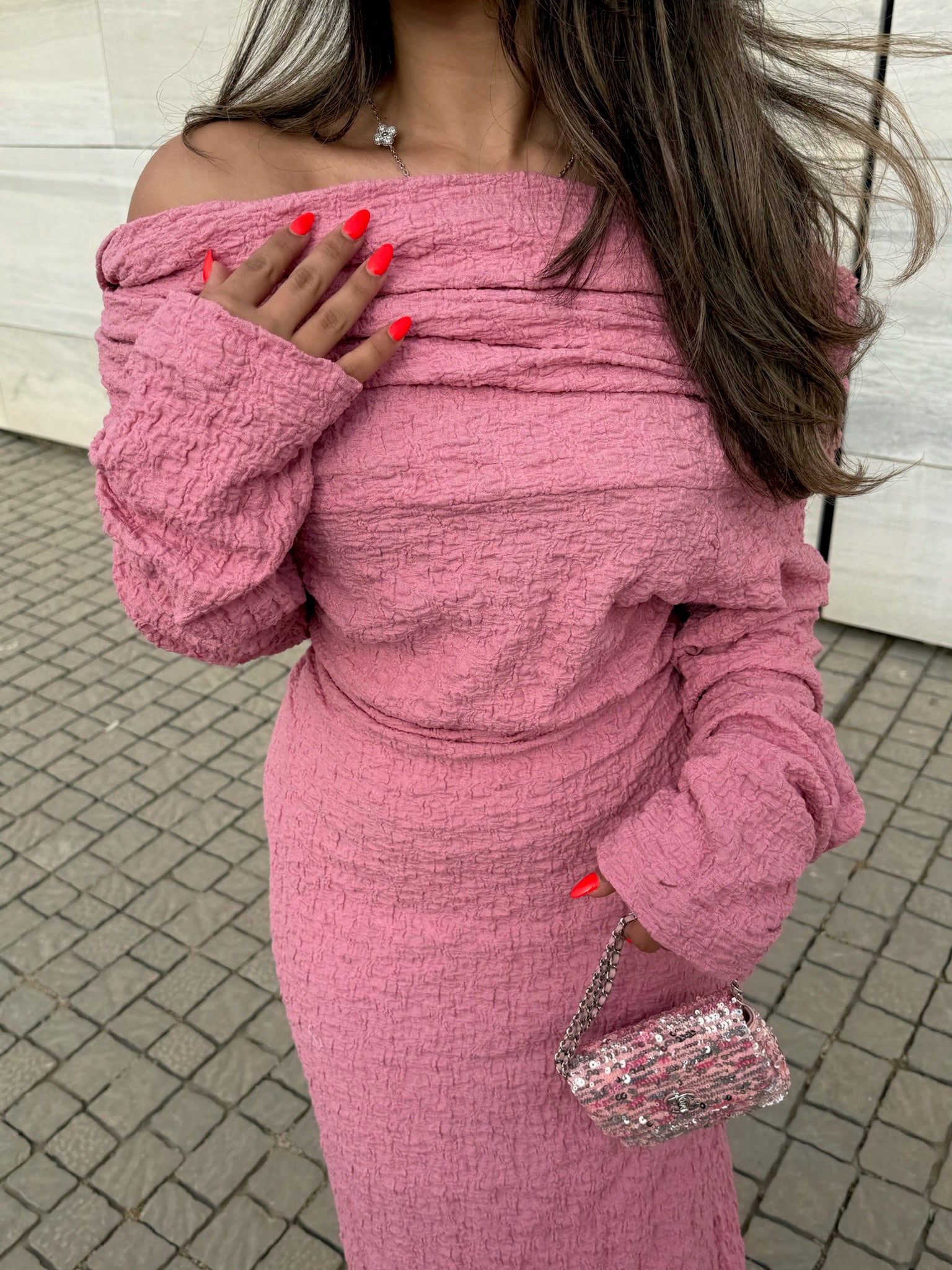 off- shoulder dress