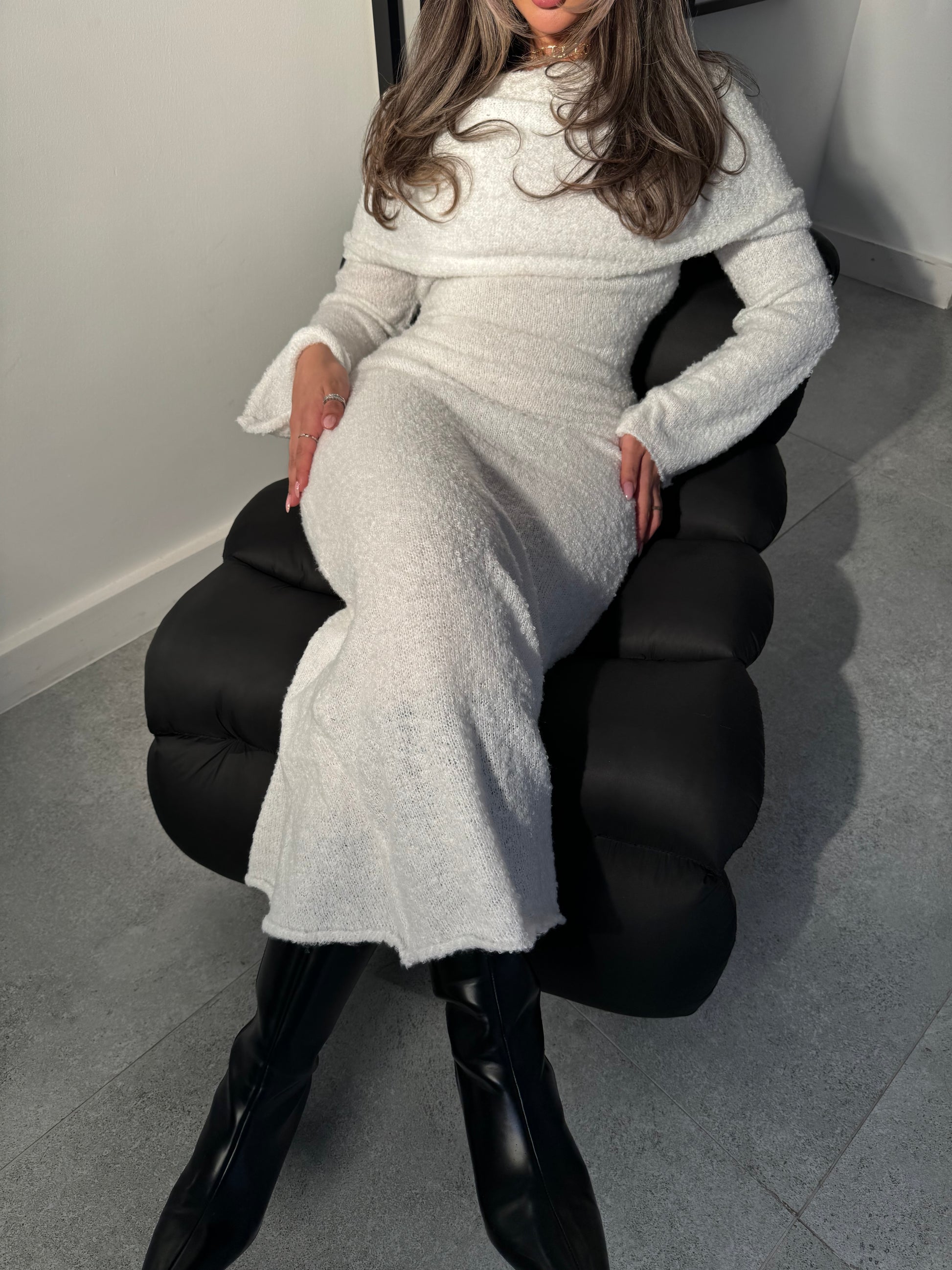 Teddy white off-shoulder dress