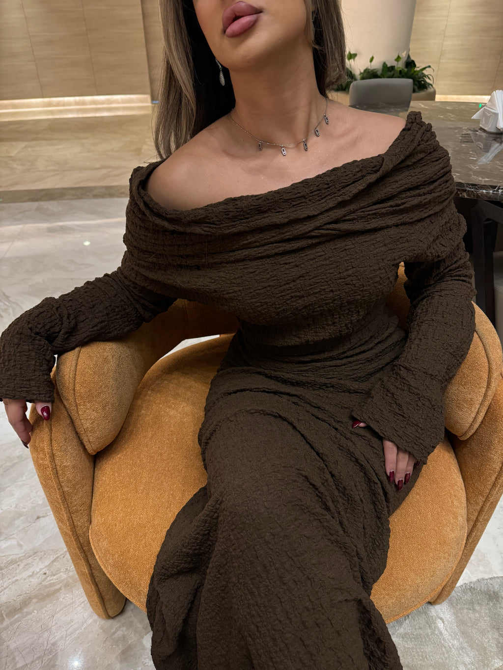 off- shoulder dress